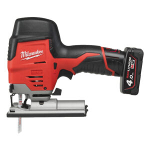 M12 JS-402B_M12™ szuperkompakt szúrófűrész                               _2 x 4,0 Ah REDLITHIUM™ akkumulátor, 80 perces töltő, táska