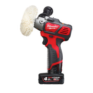 M12 BPS-421X_M12™ polírozó                               _1 x 2,0 Ah és 1 x 4,0 Ah REDLITHIUM™  akkumulátor, 40 perces töltő, polírozó talp, csiszoló talp, polírozó szivacs fehér, sárga és báránygyapjú, pótfogantyú, koffer