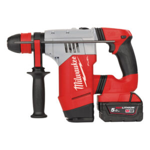M18 CHPX-502X_M18 FUEL™ nagyteljesítményű kalapács SDS+_2 x 5,0 Ah REDLITHIUM™ akkumulátor, 59 perces töltő, pótfogantyú, mélységmérő, FIXTEC 13 mm teljesen fém tokmány, Heavy Duty koffer