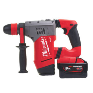 M18 CHPX-902X_M18 FUEL™ nagyteljesítményű kalapács SDS+_2 x 9,0 Ah REDLITHIUM™ akkumulátor, 95 perces töltő, pótfogantyú, mélységmérő, FIXTEC 13 mm teljesen fém tokmány, Heavy Duty koffer