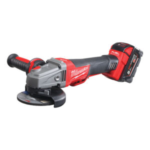 M18 CAG125XPDB-502X_M18 FUEL™ RAPIDSTOP™ sarokcsiszoló 125 mm_Gyorsállítású védőburkolat, AVS pótfogantyú, peremes anya, FIXTEC szorítóanya, 2x védőháló por ellen,2 x 5,0 Ah REDLITHIUM™ akkumulátor, 59 perces töltő, Heavy Duty koffer