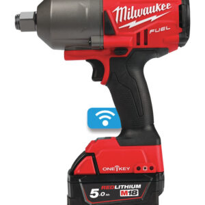 M18 ONEFHIWF34-502X_ONE-KEY™ FUEL™ 3/4˝ ütvecsavarozó biztosítógyűrűvel_2 x 5,0 Ah M18 REDLITHIUM-ION™ akkumulátor, 59 perces töltő, Heavy Duty koffer