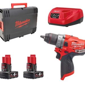 M12 FDD-402X_M12 FUEL™ szuperkompakt kétsebességes fúrócsavarozó_2 x 4,0 Ah REDLITHIUM™ akkumulátor, 80 perces töltő, Heavy Duty koffer