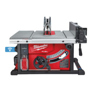 M18 FTS210-121B _M18 FUEL™ asztali körfűrész_1 x 12,0 Ah HIGH OUTPUT™ akkumulátor, töltő, általános célú penge, pengekulcs, tolófa, oldalsó ütköző, keresztütköző, visszasodrás-gátló és elszívócsonk