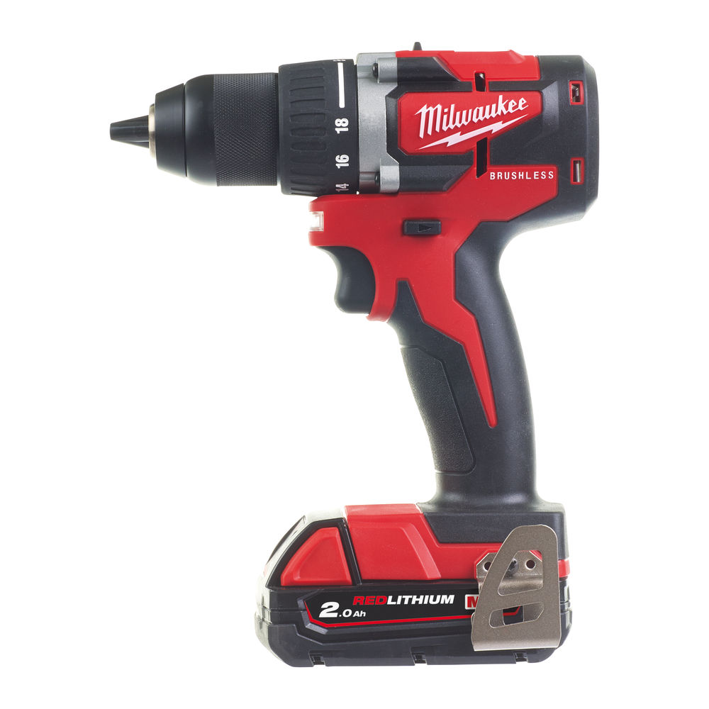 M18 CBLDD-202C _M18™ kompakt szénkefe nélküli fúrócsavarozó _2 x 2,0 Ah REDLITHIUM™ akkumulátor, 40 perces töltő, koffer - Image 2