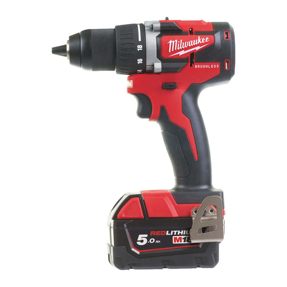 M18 CBLDD-502C _M18™ kompakt szénkefe nélküli fúrócsavarozó _2 x 5,0 Ah REDLITHIUM™ akkumulátor, 100 perces töltő, koffer